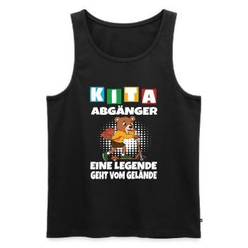 Kindergarten Abgänger Schulanfang Einschulung - Männer Premium Bio Tank Top - Schwarz - Vorne - AI Model Male 178 light (178cm)
