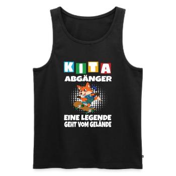 Kindergarten Abgänger Schulanfang Einschulung - Männer Premium Bio Tank Top - Schwarz - Vorne - AI Model Male 178 light (178cm)