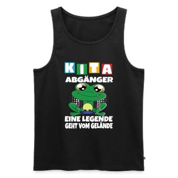 Kindergarten Abgänger Schulanfang Einschulung - Männer Premium Bio Tank Top - Schwarz - Vorne - AI Model Male 178 light (178cm)