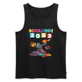 Schulkind 2023 Einschulung 2023 Schulanfang - Männer Premium Bio Tank Top - Schwarz - Vorne - Michal (187cm)