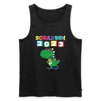 Schulkind 2023 Einschulung 2023 Schulanfang - Männer Premium Bio Tank Top - Schwarz - Vorne - Michal (187cm)