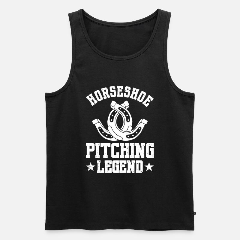 Horseshoe Pitching Legend - Männer Premium Bio Tank Top - undefined