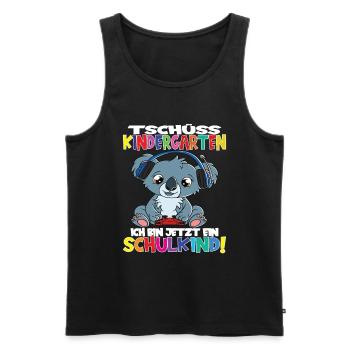Tschüss Kindergarten Ich Bin Jetzt Ein Schulkind! - Männer Premium Bio Tank Top - Schwarz - Vorne - Michal (187cm)