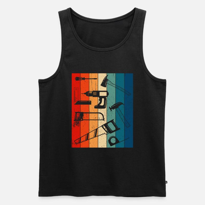 Retro Carpenter Tools - Männer Premium Bio Tank Top - undefined