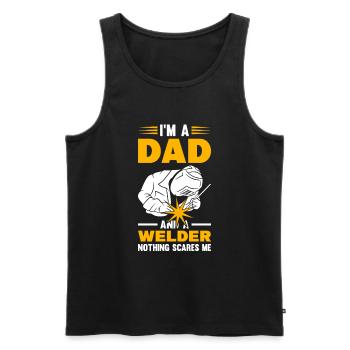 I'm A Dad And A Welder Nothing Scares Me - Men's Premium Organic Tank Top - black - Front - Michal (187cm)