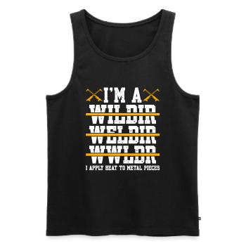 I'm A Welder I Apply Heat To Metal Pieces - Men's Premium Organic Tank Top - black - Front - Michal (187cm)