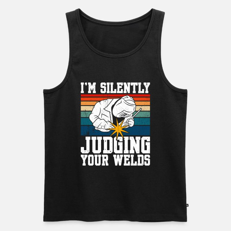 I'm Silently Judging Your Welds - Männer Premium Bio Tank Top - undefined