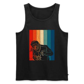 Retro Welder Vintage Welder - Men's Premium Organic Tank Top - black - Front - AI Model Male 178 light (178cm)
