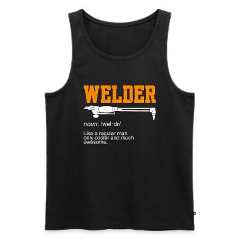 Welder Noun Welding - Männer Premium Bio Tank Top - Schwarz - Vorne - AI Model Male 178 light (178cm)