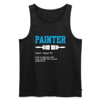 Painting Noun Painter - Männer Premium Bio Tank Top - Schwarz - Vorne - AI Model Male 178 light (178cm)