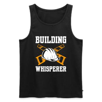 Building Whisperer Construction Worker - Männer Premium Bio Tank Top - Schwarz - Vorne - AI Model Male 178 light (178cm)