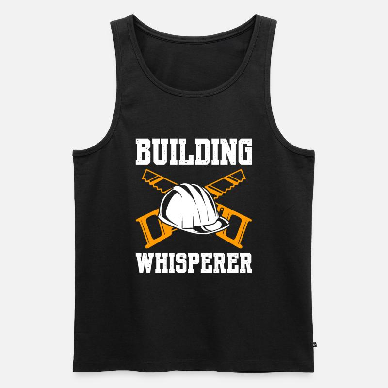 Building Whisperer Construction Worker - Männer Premium Bio Tank Top - undefined