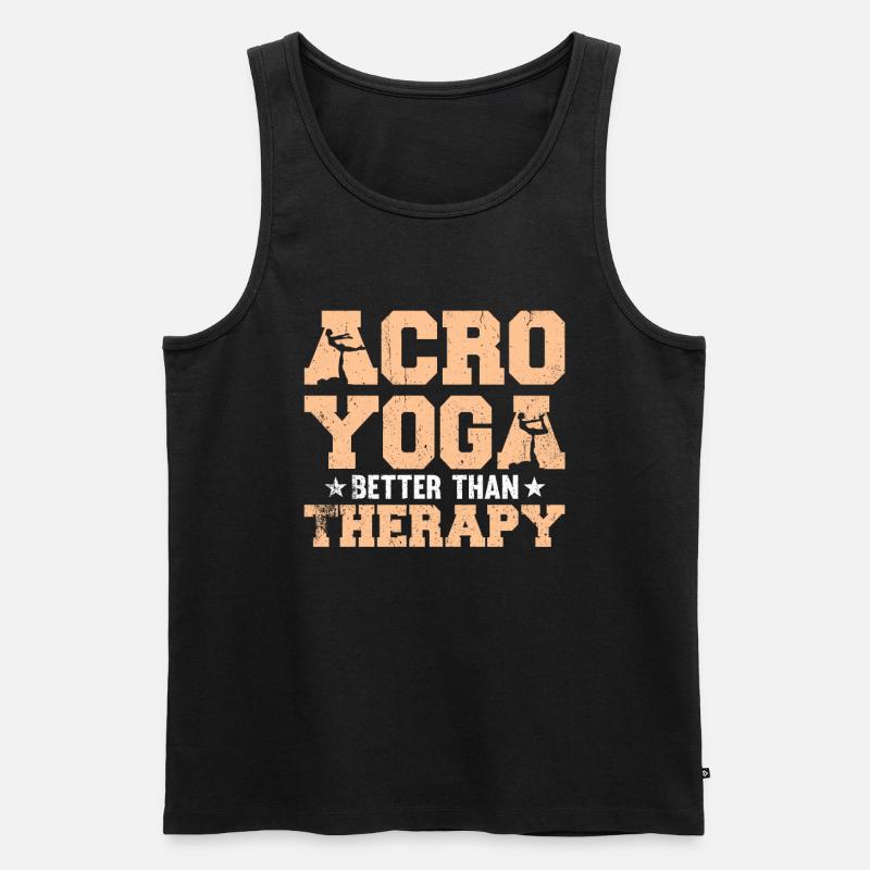 Acroyoga Better Than Therapy - Männer Premium Bio Tank Top - undefined