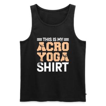 Acro Yoga This Is My Acroyoga Shirt - Männer Premium Bio Tank Top - Schwarz - Vorne - Michal (187cm)