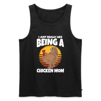 I Just Really Like Being A Chicken Mom - Men's Premium Organic Tank Top - black - Front - AI Model Male 178 light (178cm)
