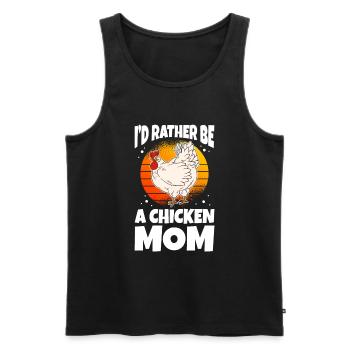 Je préfère être une maman poulet - Débardeur bio Premium Homme - noir - Devant - Michal (187cm)