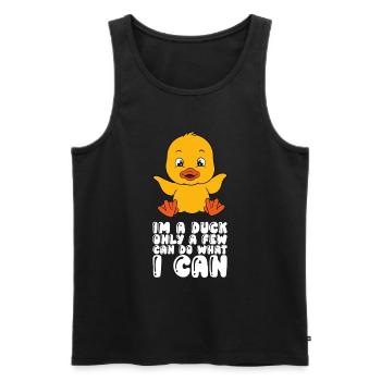 Drôles de canards Canard mignon - Débardeur bio Premium Homme - noir - Devant - Michal (187cm)