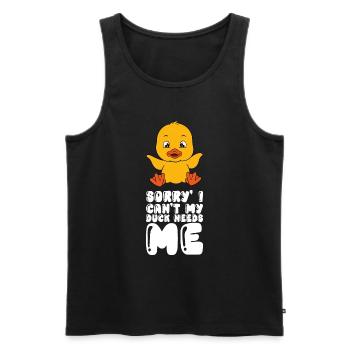Drôle de canard Canards mignons - Débardeur bio Premium Homme - noir - Devant - Michal (187cm)