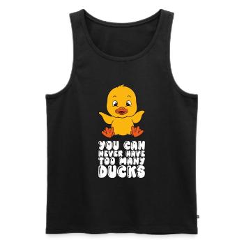 Drôle de canard Canards mignons - Débardeur bio Premium Homme - noir - Devant - Michal (187cm)
