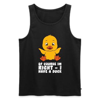 Drôle de canard Canards mignons - Débardeur bio Premium Homme - noir - Devant - Michal (187cm)