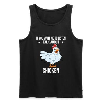 Lustiger Hühner Spruch Huhn - Männer Premium Bio Tank Top - Schwarz - Vorne - AI Model Male 178 light (178cm)