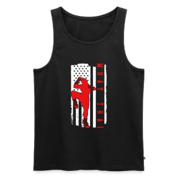Muay Thai Boxing - Männer Premium Bio Tank Top - Schwarz - Vorne - AI Model Male 178 light (178cm)