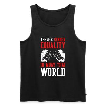 Muay Thai Boxe - Débardeur bio Premium Homme - noir - Devant - Michal (187cm)