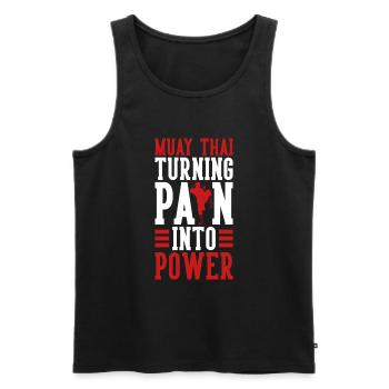 Muay Thai Boxing - Männer Premium Bio Tank Top - Schwarz - Vorne - AI Model Male 178 light (178cm)