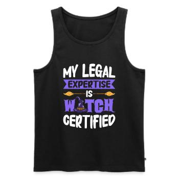 Lawyer Halloween Pumpkin - Men's Premium Organic Tank Top - black - Front - Michal (187cm)