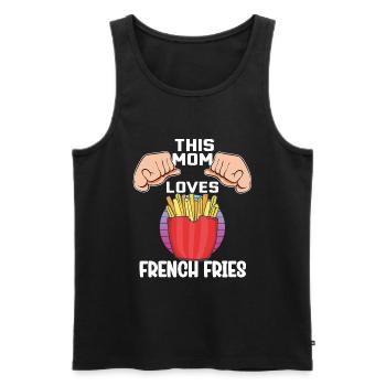 Frites amusantes Frites drôles - Débardeur bio Premium Homme - noir - Devant - Michal (187cm)