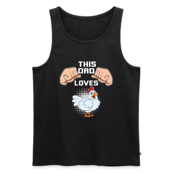 Lustiger Hühner Spruch Huhn - Männer Premium Bio Tank Top - Schwarz - Vorne - AI Model Male 178 light (178cm)