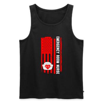 Funny Nurse Gifts - Men's Premium Organic Tank Top - black - Front - Michal (187cm)