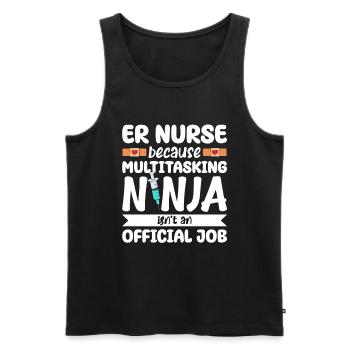 Funny Nurse Gifts - Men's Premium Organic Tank Top - black - Front - AI Model Male 178 light (178cm)