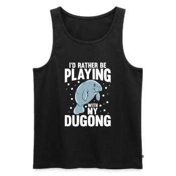 Dugong Manatees Manatee - Men's Premium Organic Tank Top - black - Front - AI Model Male 178 light (178cm)