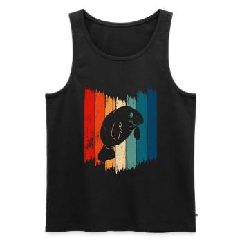 Dugong Manatees Manatee - Men's Premium Organic Tank Top - black - Front - AI Model Male 178 light (178cm)