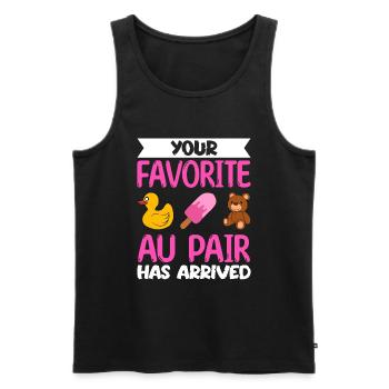Au Pair Girl Kindergarten Nanny - Men's Premium Organic Tank Top - black - Front - AI Model Male 178 light (178cm)