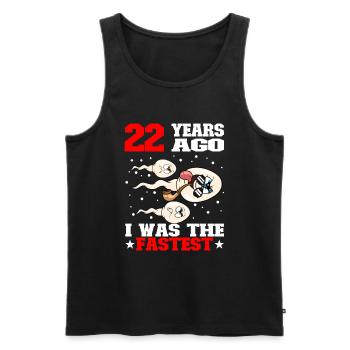 Lustiger Geburtstagsspruch 22 Jahre Alt - Männer Premium Bio Tank Top - Schwarz - Vorne - Michal (187cm)