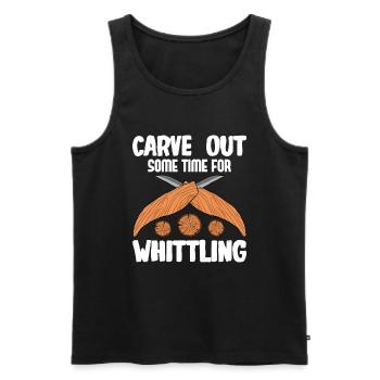 Wood Shining Wood Carving - Men's Premium Organic Tank Top - black - Front - AI Model Male 178 light (178cm)