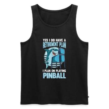 Pinball Machine Pinball Machine - Men's Premium Organic Tank Top - black - Front - AI Model Male 178 light (178cm)