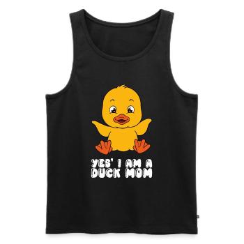 Canard drôle Canards mignons - Débardeur bio Premium Homme - noir - Devant - Michal (187cm)