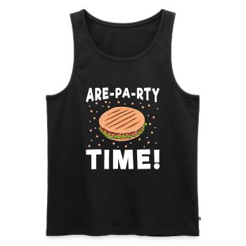 Drôle d’Arepas - Débardeur bio Premium Homme - noir - Devant - Michal (187cm)