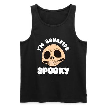 Halloween Kürbis Halloween Geist - Männer Premium Bio Tank Top - Schwarz - Vorne - AI Model Male 178 light (178cm)