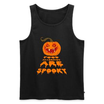 Halloween Kürbis Halloween Geist - Männer Premium Bio Tank Top - Schwarz - Vorne - AI Model Male 178 light (178cm)