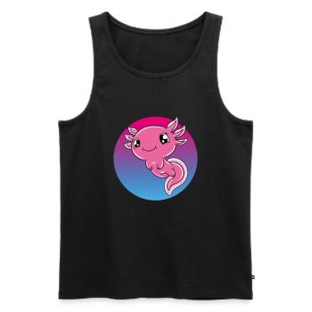 Axolotl mignon Axolotl drôle - Débardeur bio Premium Homme - noir - Devant - Michal (187cm)