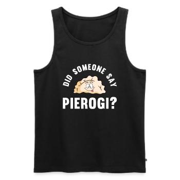 Pierogi Recipe Polish Pierogi - Men's Premium Organic Tank Top - black - Front - AI Model Male 178 light (178cm)