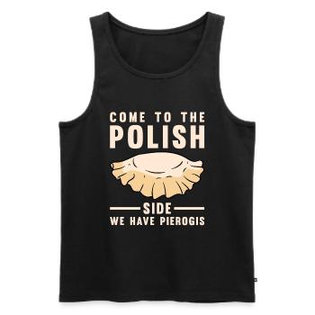 Pierogi Recipe Polish Pierogi - Men's Premium Organic Tank Top - black - Front - AI Model Male 178 light (178cm)