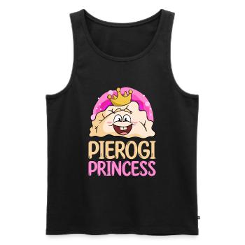 Pierogi Recipe Polish Pierogi - Men's Premium Organic Tank Top - black - Front - AI Model Male 178 light (178cm)