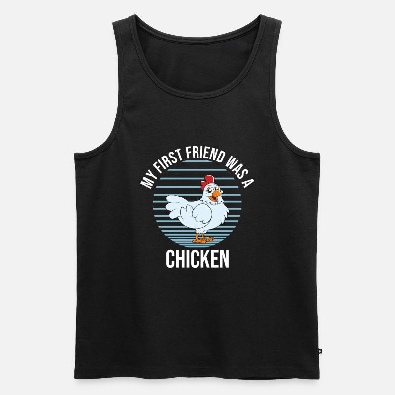 Lustiger Hühner Spruch Huhn - Männer Premium Bio Tank Top - undefined