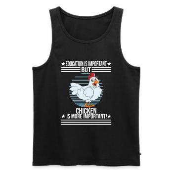 Lustiger Hühner Spruch Huhn - Männer Premium Bio Tank Top - Schwarz - Vorne - AI Model Male 178 light (178cm)