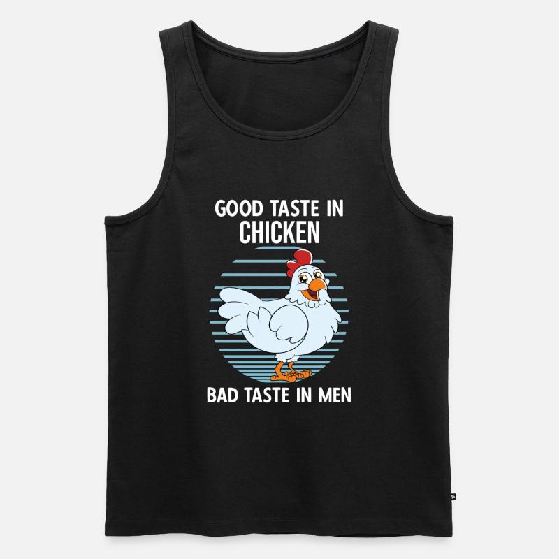 Lustiger Hühner Spruch Huhn - Männer Premium Bio Tank Top - undefined